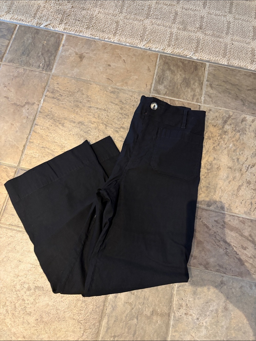 Maeve Colette Black Stretch Cotton Pants
